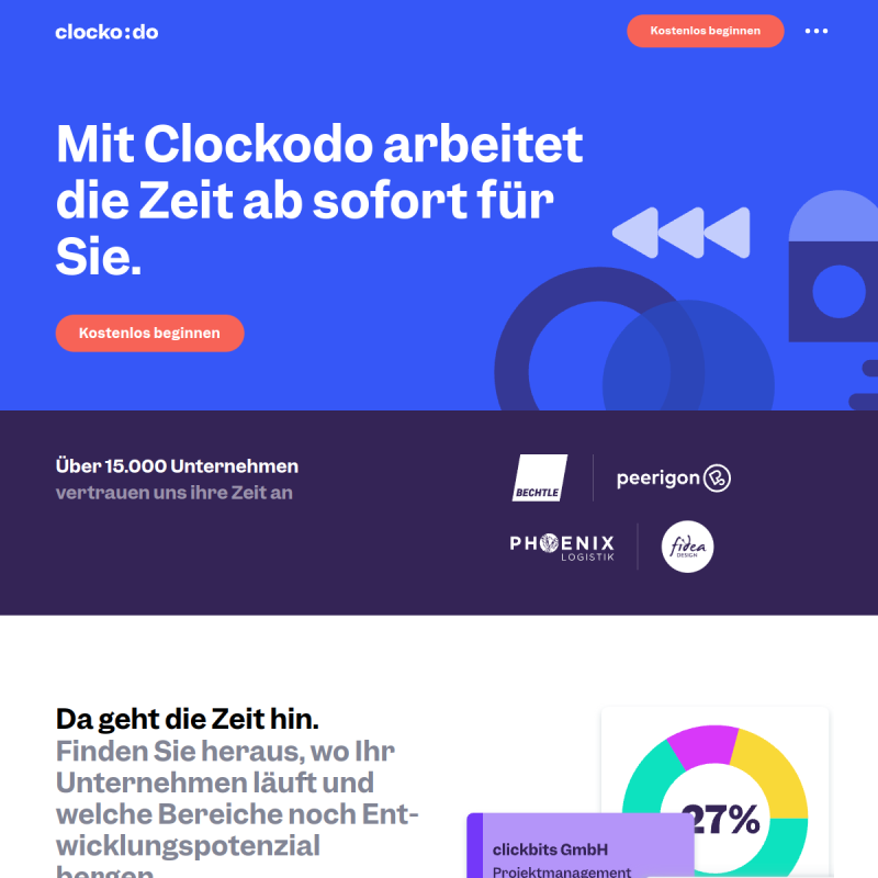 Mit Clockodo arbeitet die Zeit ab sofort für Sie