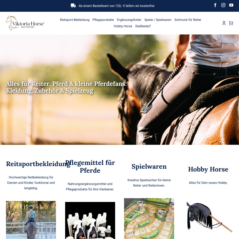 Shop für Reitsportbedarf - Ergänzungsfutter für Pferde